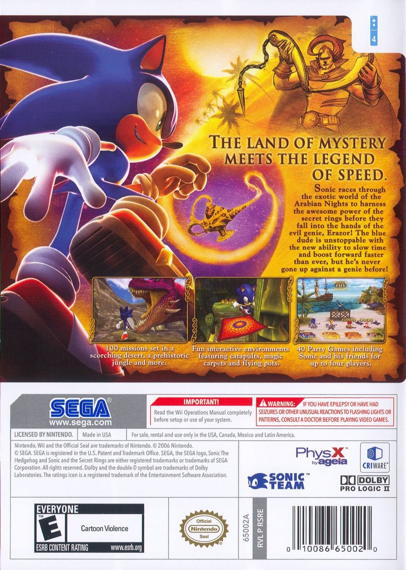 Sonic and the Secret Rings, and Sonic and the Black Knight. :  r/SonicTheHedgehog